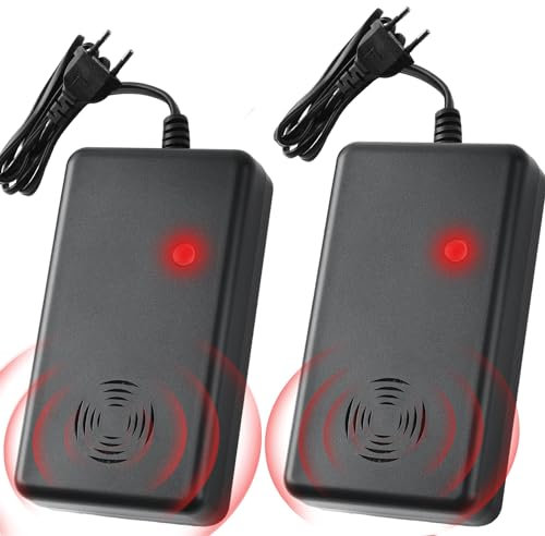 Warmfay Marderschreck mit Stecker Ultraschall und Anti Gewöhnungseffekt für ca. 50m², Marderabwehr Haus, Marderfalle Marder Ultraschall für Dachboden, Scheune, Garage, Keller