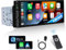 CAMECHO Autoradio 1 Din CarPlay con 6,86 Pollici Schermo Android Auto Radio Toccare Display con Bluetooth Mirror Link FM Radio 3 USB Ports SWC Microphone Esterno
