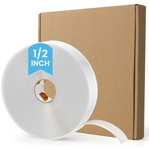 TAPEBEAR Butylschnur Weiß 12mm x 9m, 3mm Dick Doppelseitiges Butyl Klebeband Wasserdichtes Butyl Dichtungsband Ideal für Kfz Headlights, RV-Fenster Bootsabdichtung und EPDM-Dächer
