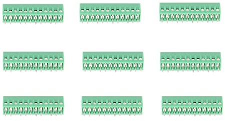 Set mit 10 Steckverbindern für Universal-Schraubklemmenblock für Leiterplatten grün Schritt 2,54 mm bis 12 Pin 8 * 6 * 1 PCB Klemmenblock für Leiterplatten