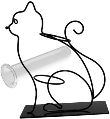 Gogogmee Eisenkunstvase Mit Hohlvase Für Hydroponische Blumenvase Transparente Glasvase Als Luftpflanzgefäßschmuck Kreativer Pflanzentopf Für Dekoration Zu Hause