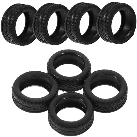 GARVALON Rc Reifen 1 10 Offroad Rad für Spielzeugauto aus Gummi 8 Stück Schwarz Ersatzteile für Spielzeugräder für Rc Auto Modell