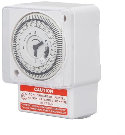 Tempo meccanico, AC220V, timer analogico 24 ore 15 minuti interruttore timer guida DIN, per cucina, sottostazione, centro commerciale, supermercato