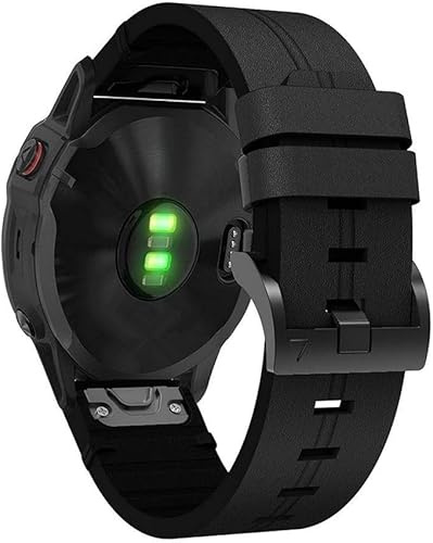 Bracelet en cuir pour montre connectée Garmin Instinct 2X Solar - Réglable - 26 mm, taille unique, Silicone