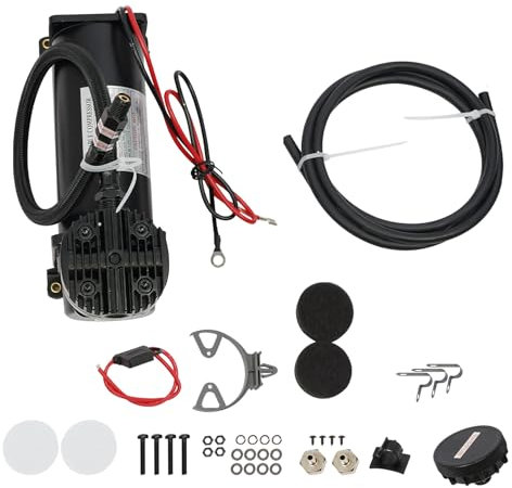 Fridgestea 12V Air Compressor Kit, Portable Air Compressor and Tire Repair Kit, 200 PSI Air Ride Suspension Compressor for Car Horns, Tires, Air Mattresses