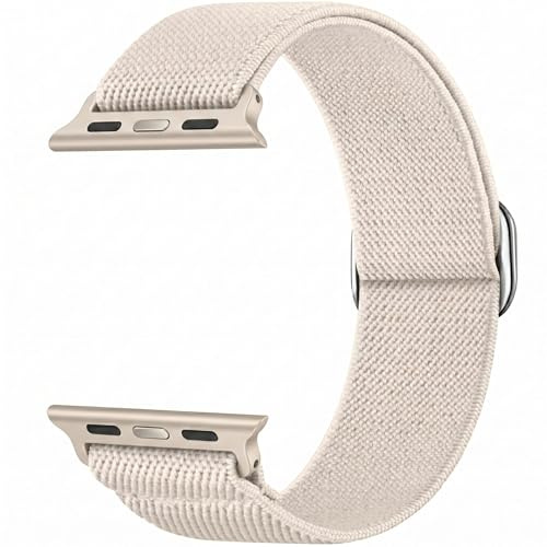 Ynitec Stretchigt sportband kompatibelt med Apple Watch Band kvinnor män 38 mm 40 mm 41 mm 42 mm 44 mm 45 mm 46 mm 49 mm, mjuk nylon elastisk flätad rem för iWatch serie 11 10 9 8 7 6 5 4 3 2 1 SE