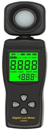 Compteur UV, Mini luxmètre numérique à écran LCD, illuminomètre portatif, luminomètre, photomètre, luxmètre, luxmètre, luxmètre 0-200000 lux