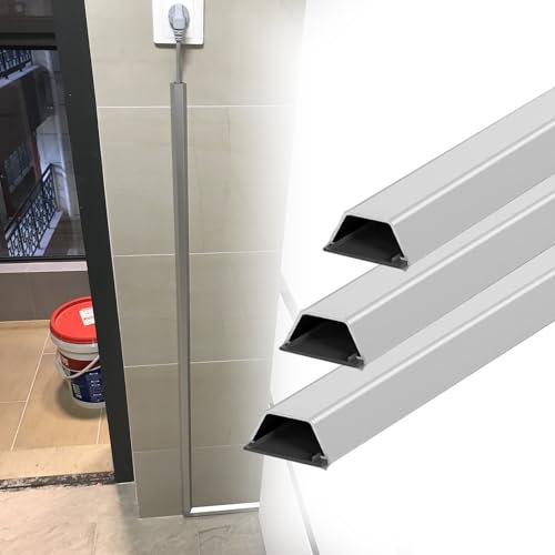 WLCGYD Wall Cord Hider 39 Inch - Self-adhesive Wire Cover Raceway for Walls, 2 3 4 Pack Cable Cover Channel - Wide 15mm 20mm 30mm, Wire organizer Duct Kit(3 pack,W 15mm)