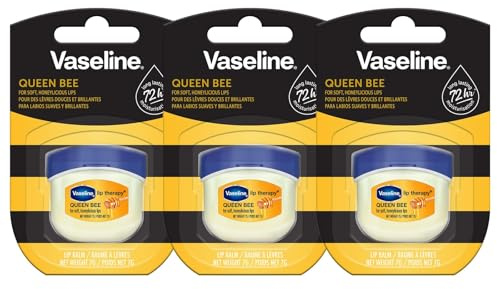 Vaseline Lip Therapy 7G Queen Bee - Närande läppbalsam för optimal fukt med honung - Queen Bee (3-pack)