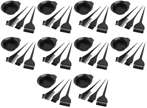 Hlxnyami 10 Satz Haarfarbe Farbstoff Schuessel Kamm Buersten Werkzeug Kit Set Toenung Faerbung