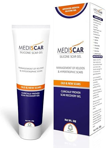 Silicone Scar Gel 30g – Keloid & Hypertrophic Scar Treatment Gel – Effective Scar Removal for Face, Body, Stretch Marks, Acne, C-Sections, Surgical Marks – for Old & New Scars