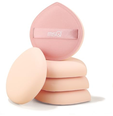 MSQ 5 pezzi Spugna per il trucco Grande Pennello per polvere Spugna ultra morbida per fondotinta Lavabile Morbida Polvere Puff Spugna per il trucco Riutilizzabile per cosmetici liquidi Polvere sciolta