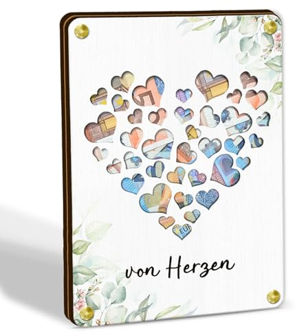 BOYATONG Hochzeitsgeschenke für Brautpaar, Holz Geldgeschenk Hochzeit mit Sockel, Originelle Hochzeit Geldgeschenk Verpackung, Hochzeitskarte Geldgeschenk- Segen für das Brautpaar