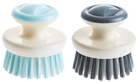 GOOHOCHY 2pièces Brosse De Cuisine Compacte pour Nettoyage Évier Et Vaisselle Design Ergonomique Pratique pour Recoins Et Surfaces Diverses