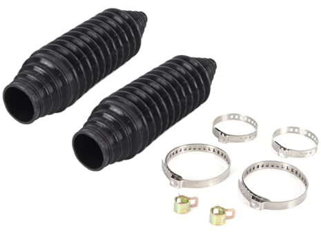 Alide Ensemble De Soufflets De Crémaillère De Direction, 2 Pièces, Avec 4 Colliers De Serrage Et 4 Serre-câbles, Accessoires Professionnels Pour Voiture