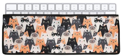 kwmobile Tangentbordsdammskydd kompatibelt med Apple Magic Keyboard fodral – 11,6 x 5,9 tum Bluetooth tangentbordsskydd – katter