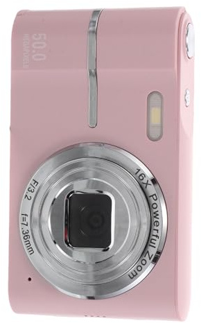 VILLCASE Mini Macchina Fotografica Digitale Portatile 16x Zoom, Compatta e Leggera per Viaggi e Feste, Macchina Fotografica da Viaggio per Ragazze e Famiglia con Modalità di Scatto
