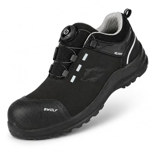 BWOLF Defender Fit S3S - Zapatos de seguridad para hombre y mujer, ligeros, impermeables, sin metal, tapa de composite