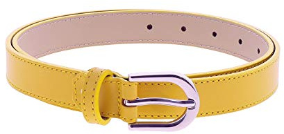 FASHIONGEN - Damengürtel aus italienischem Leder, LUNA - Gelb, 105