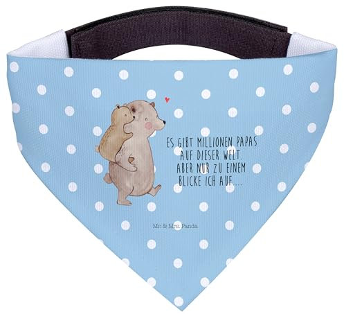 Mr. & Mrs. Panda Hundehalstuch L Papa Bär - Geschenk, Hundeschal, Vatertag, Papi, Halstuch Hund, Geburtstag, Für Hunde, Bandana, Muttertag