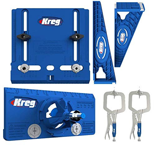 Kreg Drawer Slide Hardware Jig with 2 Face Clamps & Concealed Hinge Jig