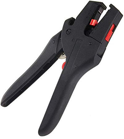 F Season NECALON Drahtabisolierer, Schwarz, Kunststoff, 0.08-6mm², Automatik, Abisolierdurchmesser einstellbar, Drahtschneider, Keine Drahtkernbeschädigung