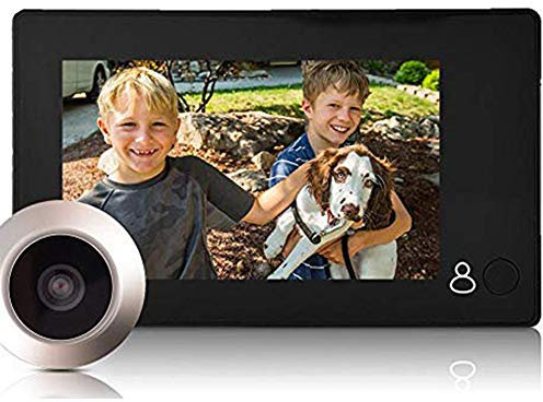Topiky Digitaler Türspion, 4,3 Zoll HD TFT LCD Bildschirm 1 Million Pixel Außen Digital Durch Viewer Türklingel Kamera 145 Grad Betrachtungswinkel Home Security Kamera