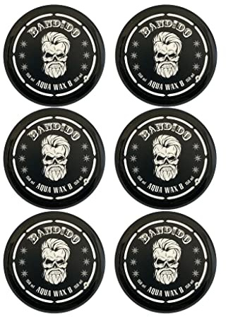 Bandido Aqua Hair Wax Nr.1-8 Matt Fiber Haarwachs Haar Styling Wachs Herren Haargel 150ml Gel Wax Haarwax Matte Look natürliches aussehen Starker Halt für jedes Styling Friseur bedarf (6x, Nr.8)