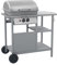vidaXL Gas BBQ Grill with 3-layer Outdoor Freestanding Grill Food Cooking Stove Burner Table Garden Patio Side Burner Gas Barbecue Black and Silver