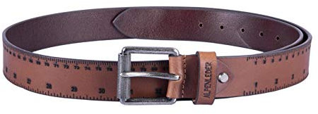 Alpenleder Gürtel - ZOLLSTOCK (Handgefertigt) - Nachhaltiges Bio-Leder aus regionaler Landwirtschaft | Gürtel Herren, Ledergürtel *Fair Produziert* (Cognac, 85 cm)