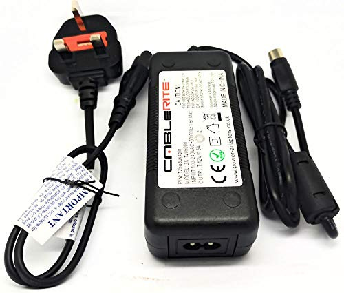 12v 60w power supply adapter and cable for 4 pin HIKVISION DS-7208HUHI-K1 8 CHANNEL CCTV DVR PSU