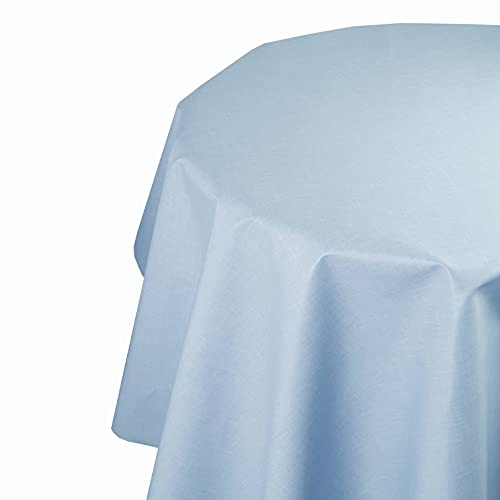 d-c-fix Wachstuch Wachstischdecke Hochwertige Tischdecke Farbe und Größe wählbar Unverwüstlich Silber Hellblau Oval 130 x 180 cm abwaschbar