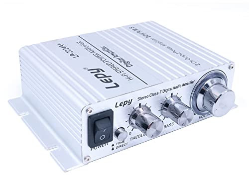 DollaTek LP-2024A+ Hi-Fi Stereo Amplificatore di Potenza Amplificatore Digitale Potenza 3A Compatibile con Computer, Cellulari o Lettori MP3 DAC ecc - Argento