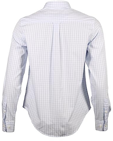 GANT REG Poplin Gingham Shirt Chemise Vichy en Popeline Regular, Light Blue, 36 Femme
