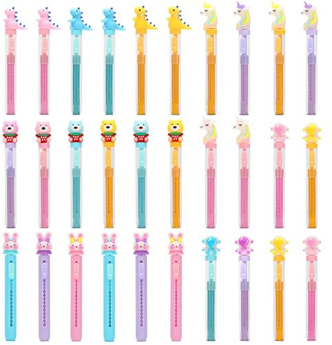 SKAMORI 30 Pièces Rétractable Gommes Kawaii, Cadeaux Anniversaire Enfants Invités, Petits & Pochette Anniversaire Enfant, Lot de Gommes à Stylo pour Goodies Anniversaire Enfant