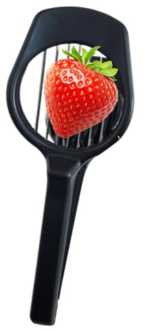Fruit Slicer, Strawberry Cutter, Portable Fruit Divider, Fruit Tongs, Multipurpose Slicer, Stainless Steel Wire Kitchen Gadget for Eggs, Strawberries, Soft Fruit