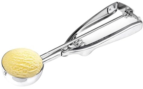 Baller Scoop, federbelastete Schaufel mit komfortablem Griff | Eislöffel aus Edelstahl mit Auslöser, groß/mittel/klein zum Backen