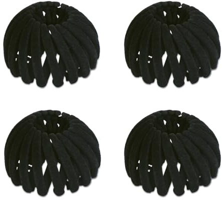 Bailinks 4er Set Vintage Dutt Haarspangen, Vogelnest Haarklammern für Damen, Rutschfeste große Haargreifer, Kunststoff Krallen Clips, Haarschmuck für Frauen und Mädchen (Schwarz)