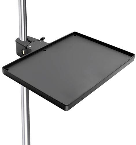 Biqiure Audio Card Tray, Multifunctional Adjustable Microphone Stand Tray Stand Microphone Stand for Stage Microphone Streaming(8.8 × 6.5)
