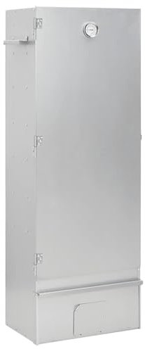 Somanki Horno ahumador astillas Madera Acero galvanizado 44,5x29x110 cm, Ahumador Barbacoa, Parrilla De Barril De Lluvia, Ahumador De Carne, Barbacoa Barril 364745