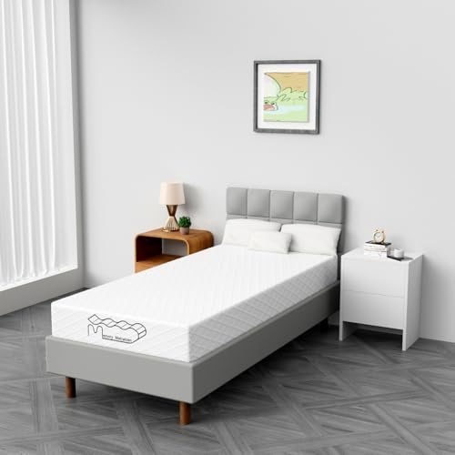 Memory Matratzen Matratze 90x200, 7-Zonen Viscoschaum Matratze |20 cm Hoch, 2 in 1 Doppelschicht Kaltschaummatratze, Abnehmbarer Stoffbezug mit Reißverschluss(90x200x20 cm)