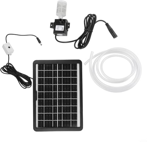 wenyouya Solar Panel Water Pumps System with 12V Submersible Pumps 2M Tube Filter Kit for Outdoor Pond Fountain Aquarium
