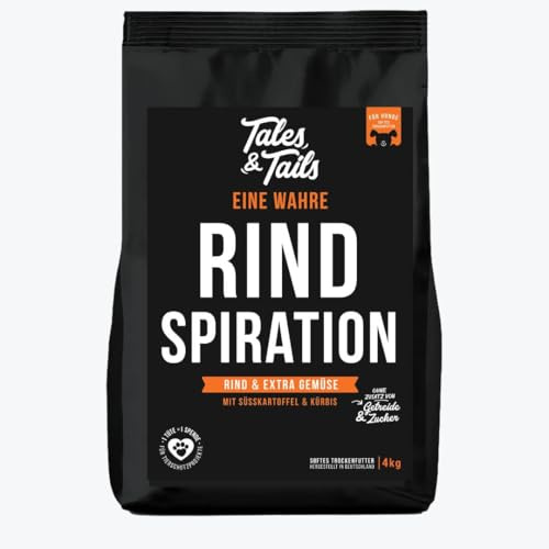 Tales & Tails - Halbfeuchtes Trockenfutter für Hunde | Getreidefrei | Eine Tierische Proteinquelle | Hohe Akzeptanz & Verträglichkeit (4 kg (1er Pack), Rind)
