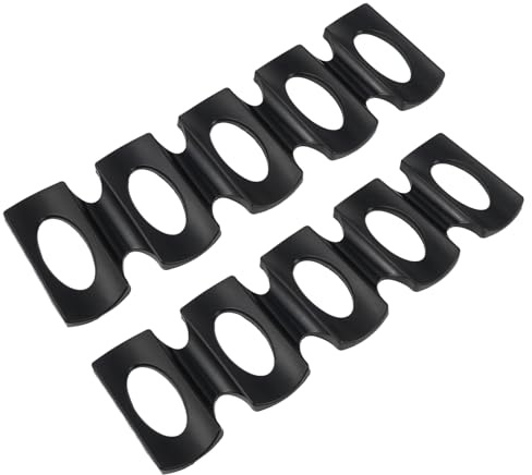 TOYANDONA Silicone Beverage Holder Fridge Storage Rack Non-slip Can Mat for Beer Bottles Kitchen Organization 2pcs Black Refrigerator Bottle Stacker