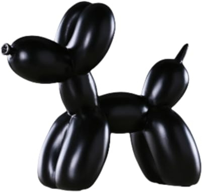 NAFEIMILUN Statuetta Personalizzata Statuetta In Resina A Forma Di Cane Con Palloncino Piccole Statuette Per La Casa E Il Soggiorno Artigianato Nero