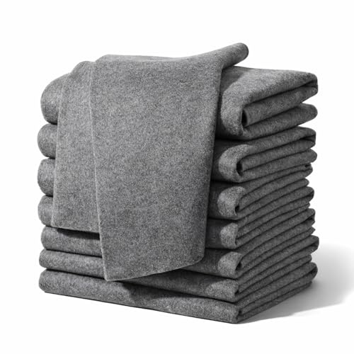 SynHHergyx Thickened Magic Cleaning Cloth, 8 Pcs 12 × 12 Inch Microfiber Streak Free Magic Cleaning Cloths for Glass Reuseable Cleaning Cloths for Windows, Mirror, Cars, Stainless Steel (Grey)