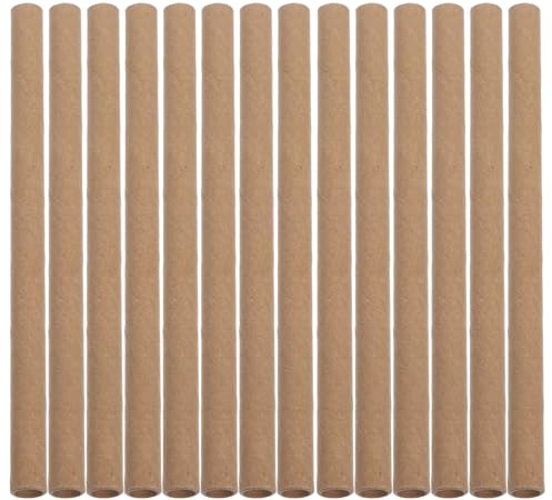 SHINEOFI 100 Stück Mauerbienenröhren aus Papier 15,2cm mit 8mm Innendurchmesser für Insektenhotels Nachfülleinsätze zum BAU Eigener Bienenhäuser und Nisthilfen