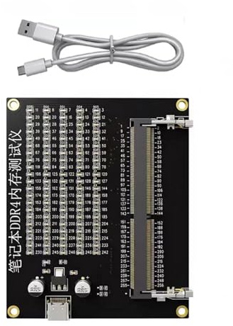 Geavonyg DDR4 Diagnostic Tool Adapter Card USB Power Supply for Laptop Memory Adapter Testing Device Replacement Laptop Memory Testing