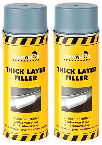 Chamäleon 1K DICKSCHICHTFÜLLER 400ml Spray FÜLLER Thick Layer GRUNDIERUNG (Grau, 2)