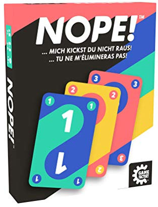 Game Factory Nope!, der Kartenspiel-Klassiker mit Twist, für 2 bis 6 Spieler, ab 7 Jahren, deutschsprachige Edition